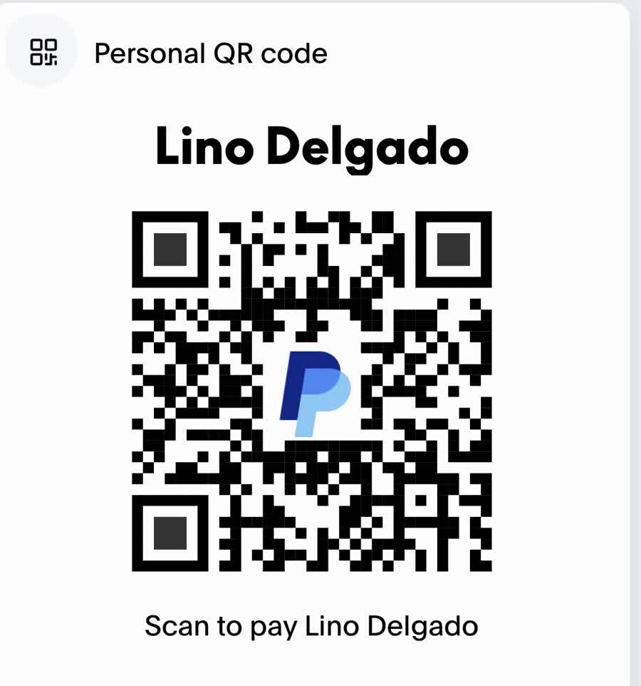 PayPal QR code for Lino Delgado